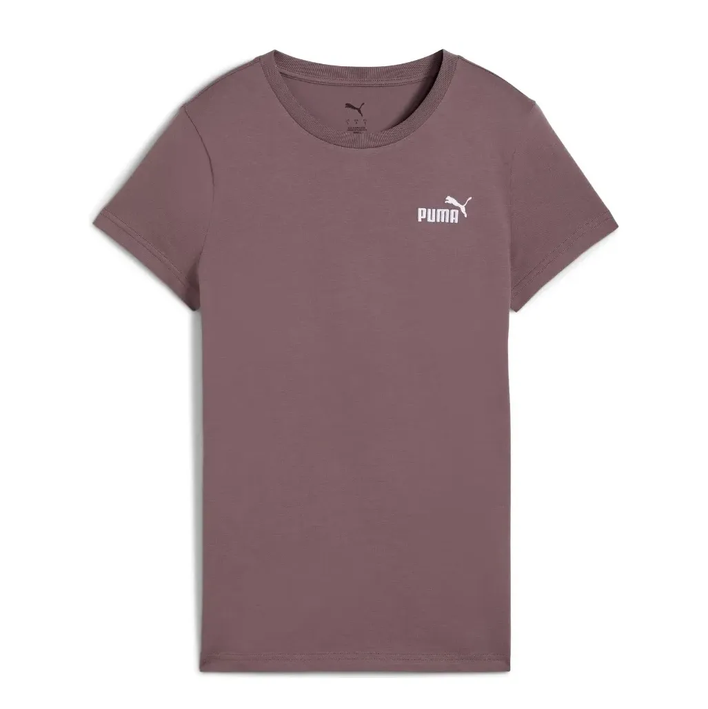 Blusa feminina Puma na cor roxo com logo branco no peito vista frontal